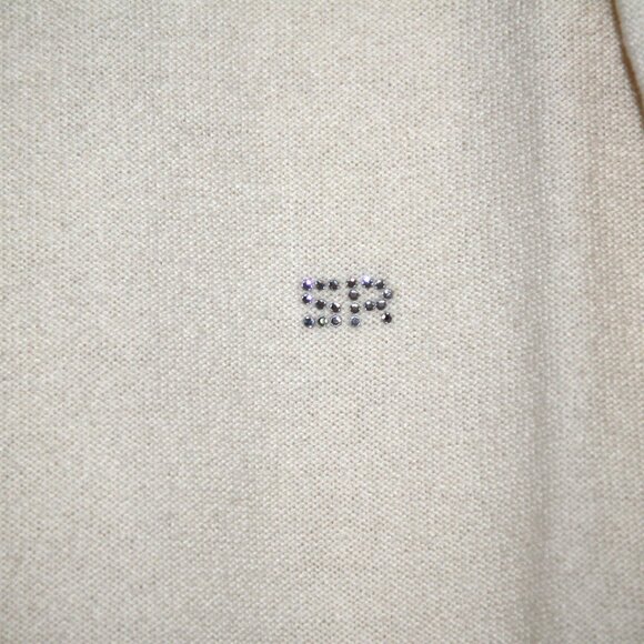 SONIA RYKIEL Paris Sweater Pullover Vanilla Angora Wool Blend Knit SR Logo 40EU - Picture 4 of 10
